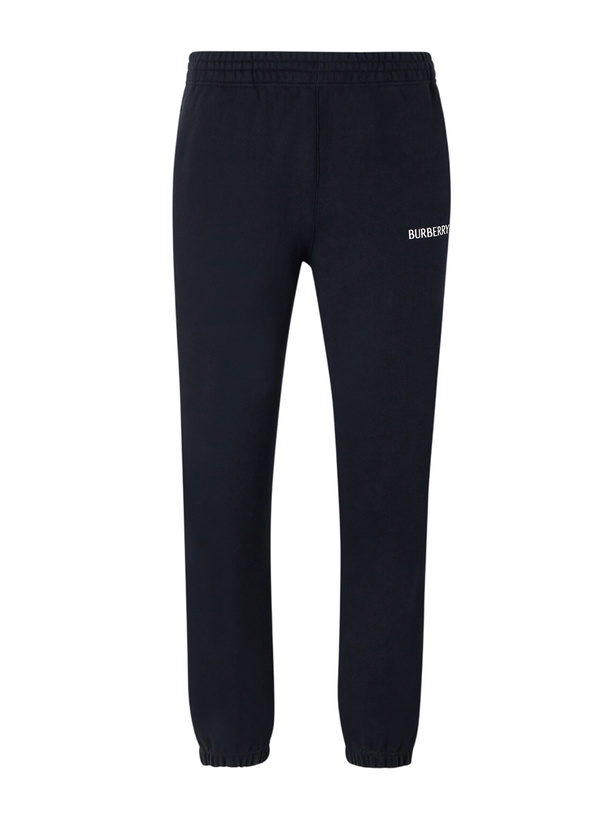 Photo: Burberry - Tapered Logo-Print Cotton-Jersey Sweatpants - Black