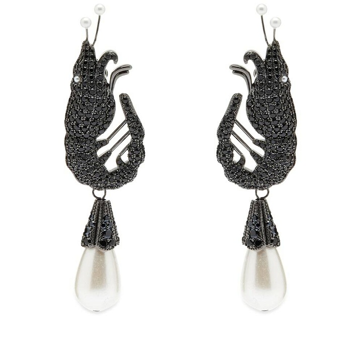 Photo: Shrimps Women's Shrimp Earrings in Black/Silver