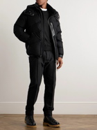 TOM FORD - Leather-Trimmed Quilted Wool and Cashmere-Blend Down Jacket - Black