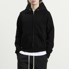 Les Tien Men's Heavyweight Raglan Zip Hoodie in Jet Black