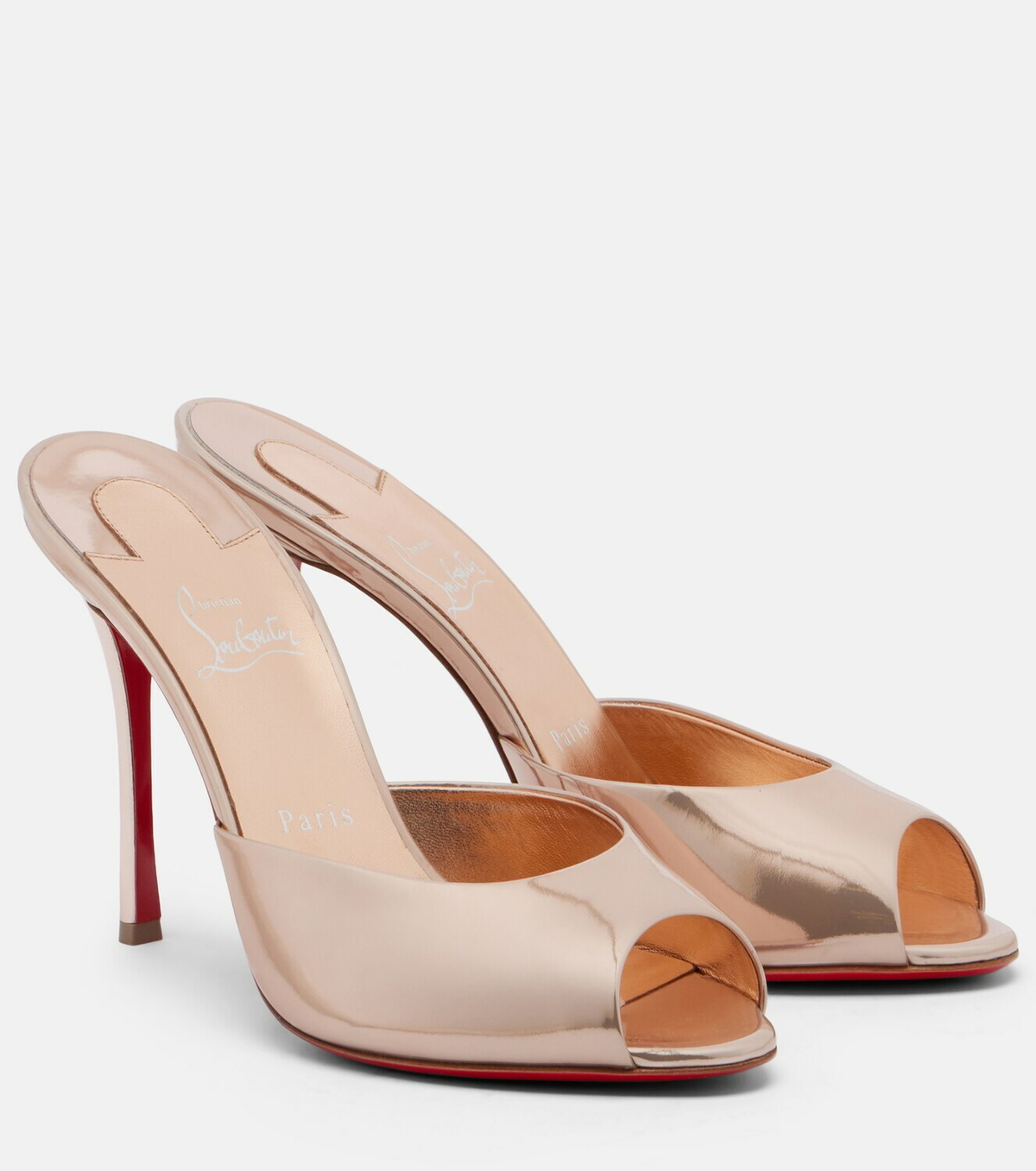 Christian Louboutin Me Dolly laminated leather mules