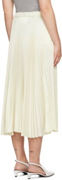 Jil Sander Off-White Pleated Midi Skirt