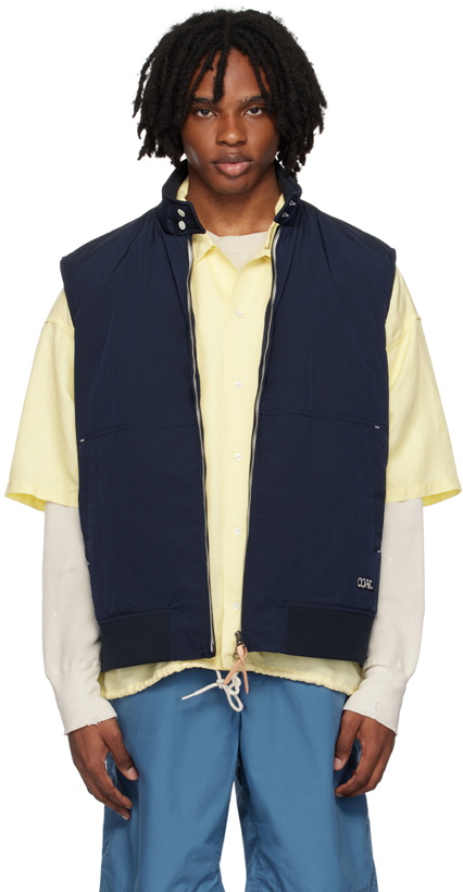 Photo: nanamica Navy Zip-Up Vest