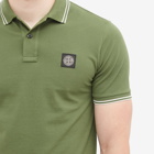 Stone Island Men's Patch Polo Shirt in Olive