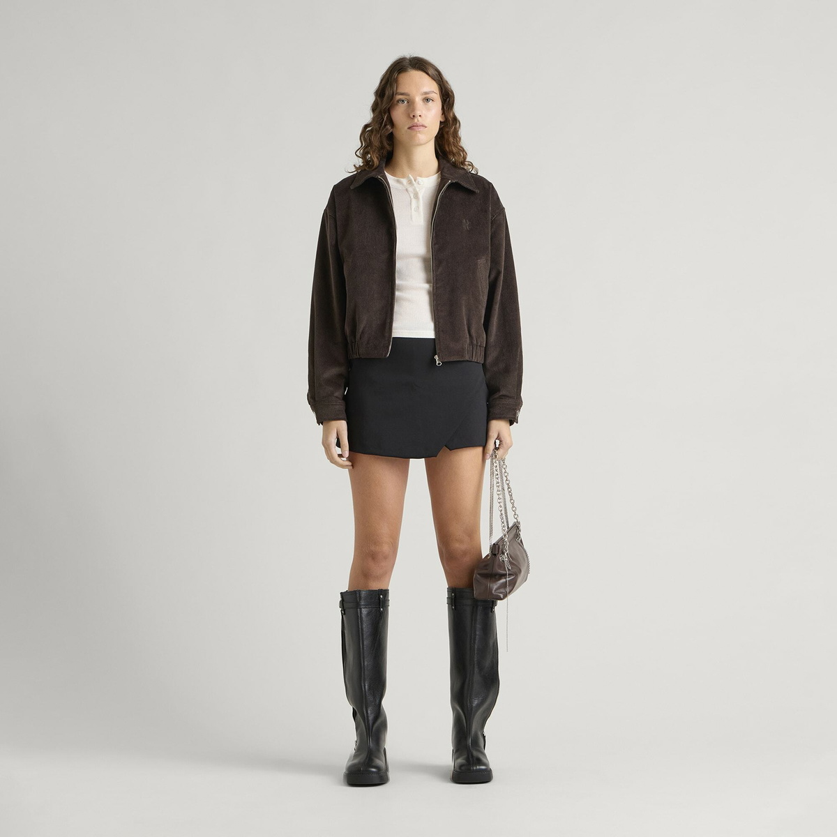 END. Women's Cord Harrington in Bitter Chocolate