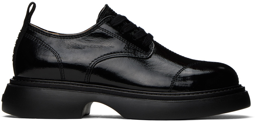 GANNI Black Everyday Lace-Up Derbys
