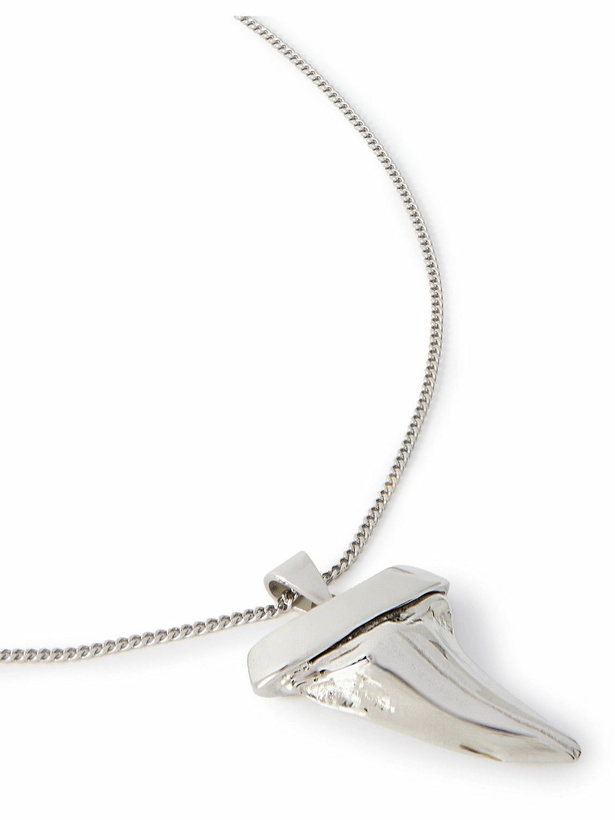 Photo: SAINT LAURENT - Silver-Tone Pendant Necklace - Silver