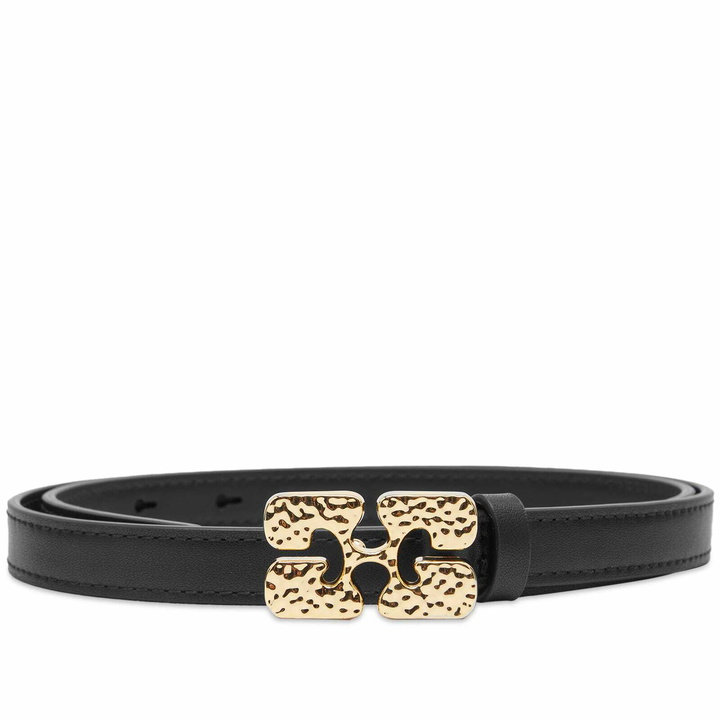 Photo: GANNI Women's Logo Metal Belt in Black