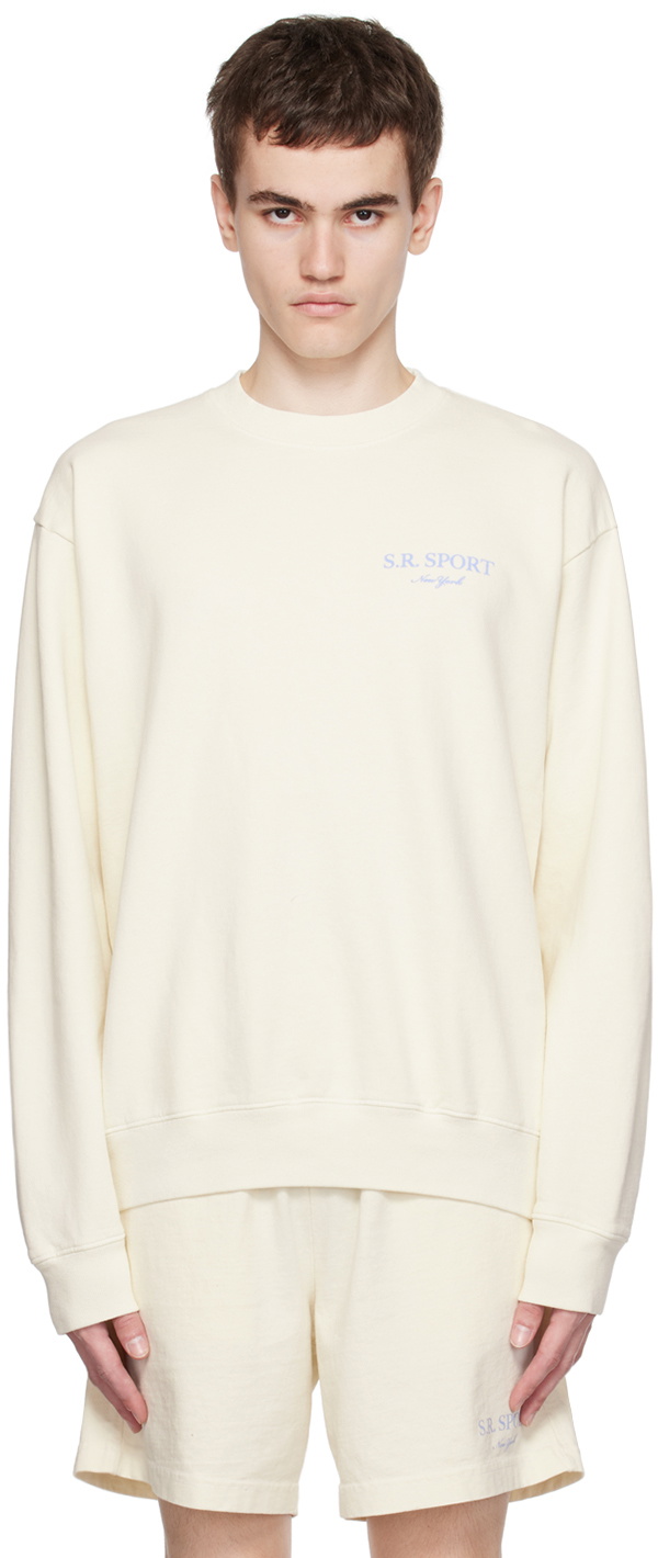 Sporty & Rich Off-White Wimbledon Sweatshirt Sporty & Rich