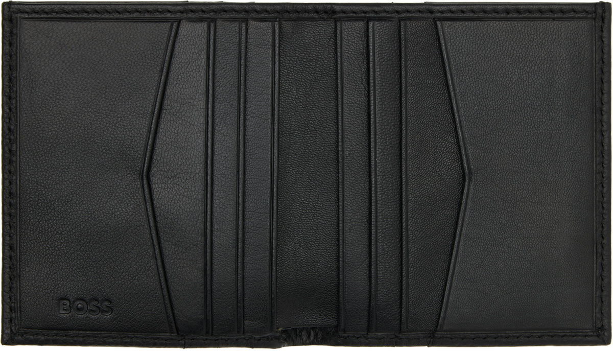 BOSS Black Grained Leather Wallet