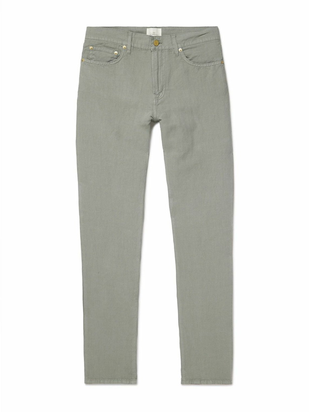 Photo: Sid Mashburn - Straight-Leg Hemp and Cotton-Blend Canvas Trousers - Green