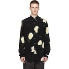 HOPE Black Flower Print Button-Down Shirt