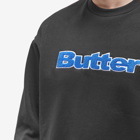 Butter Goods Men's Chenille Logo Crew Sweat in Black