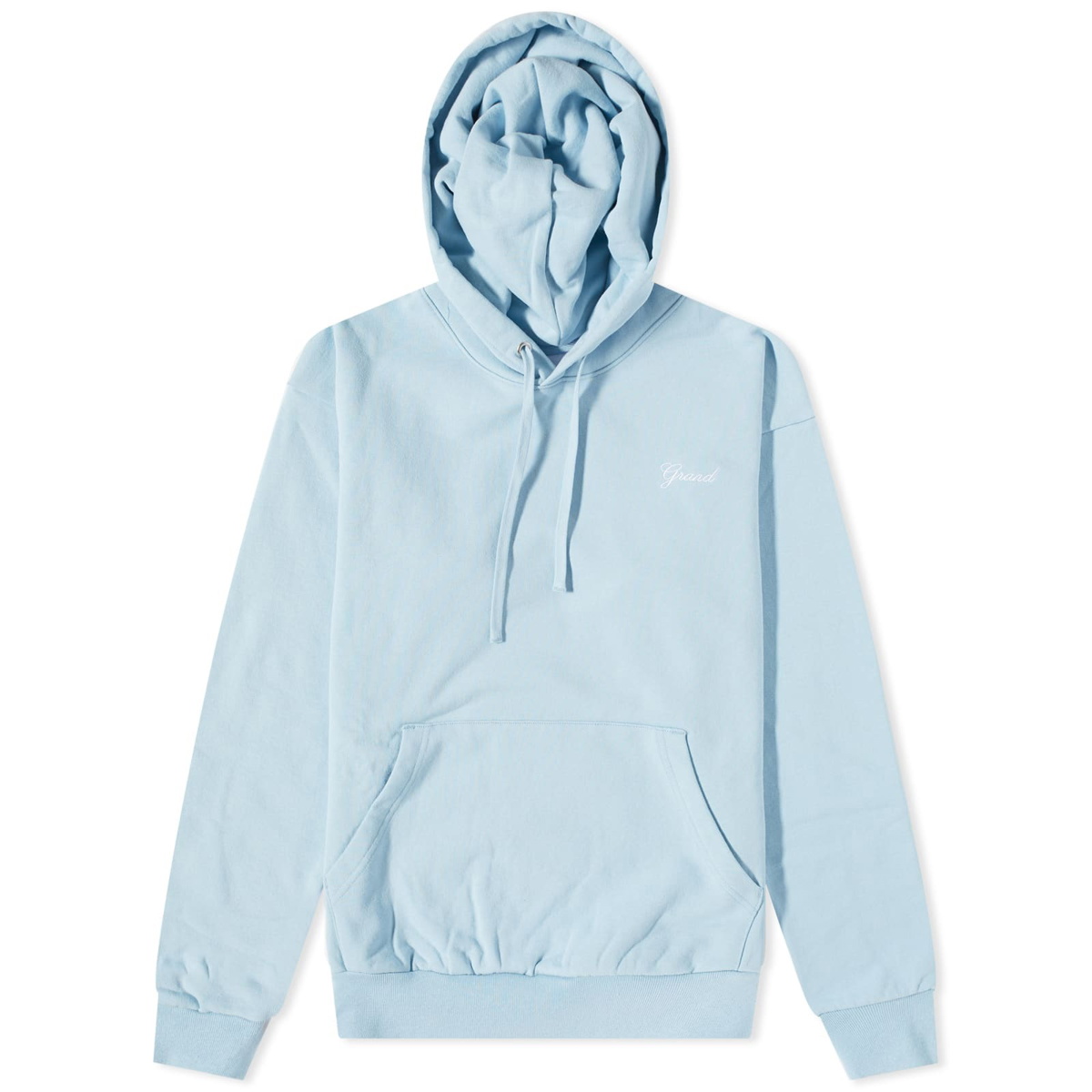 Grand Collection Script Hoody in Powder Blue Grand Collection