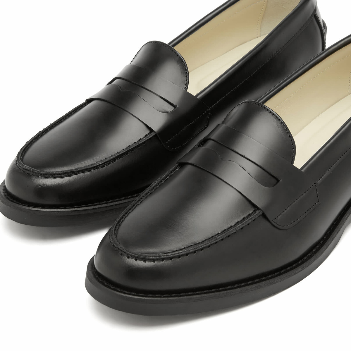 Duke + Dexter Women's Wilde Penny Loafer in Black