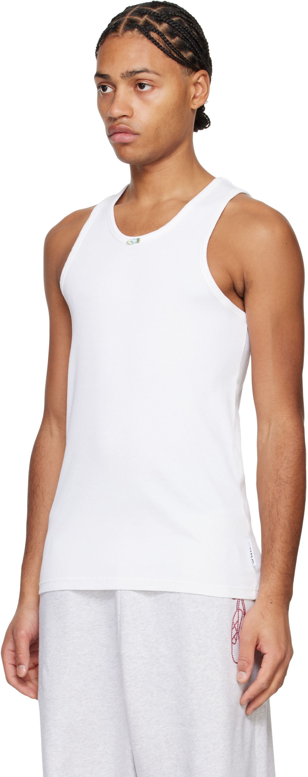 ABRA White Overlayered T-shirt