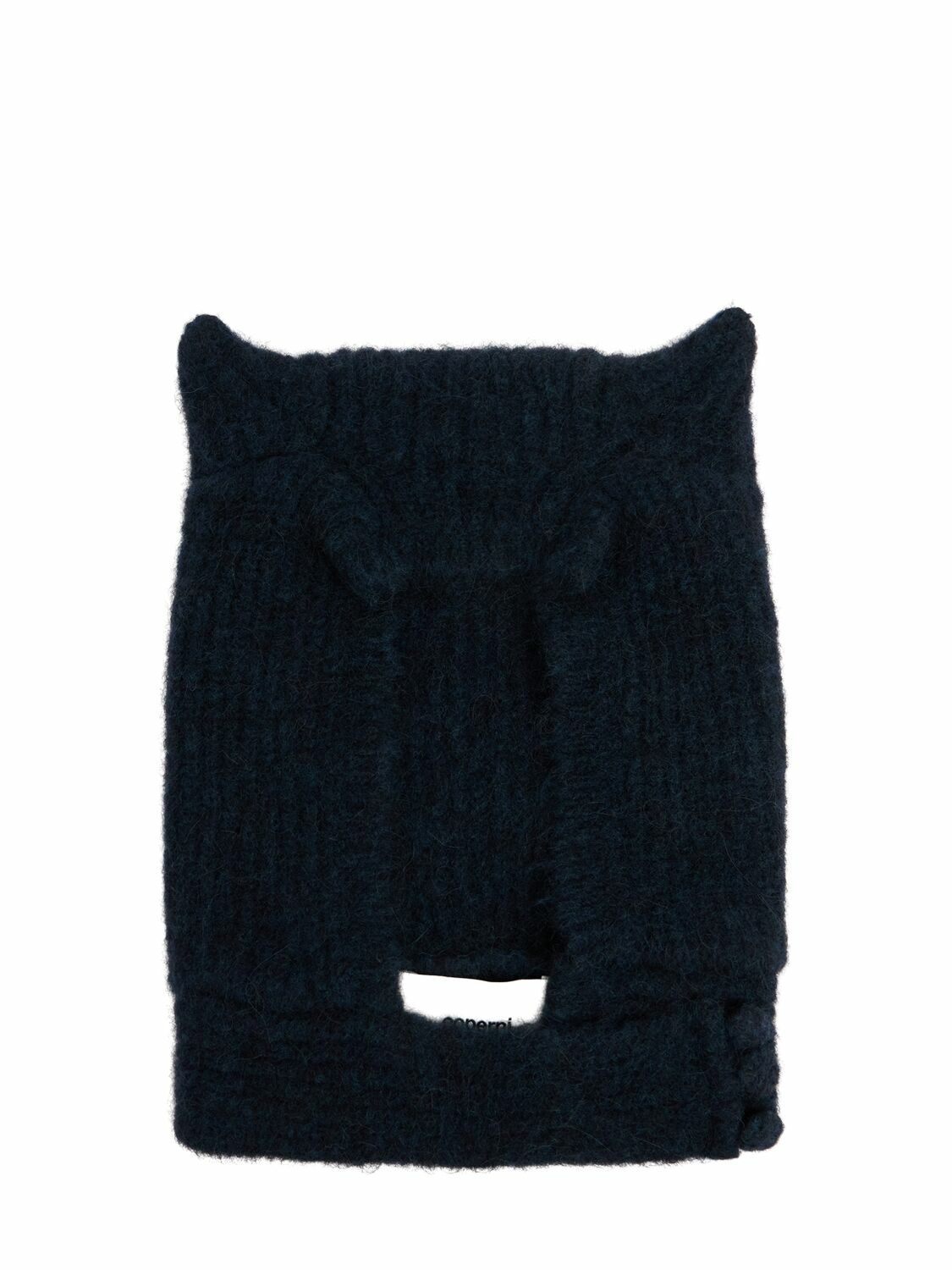 Coperni Black Knitted Horn Beanie Coperni