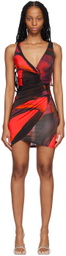 Louisa Ballou Red & Black Summer Solstice Minidress