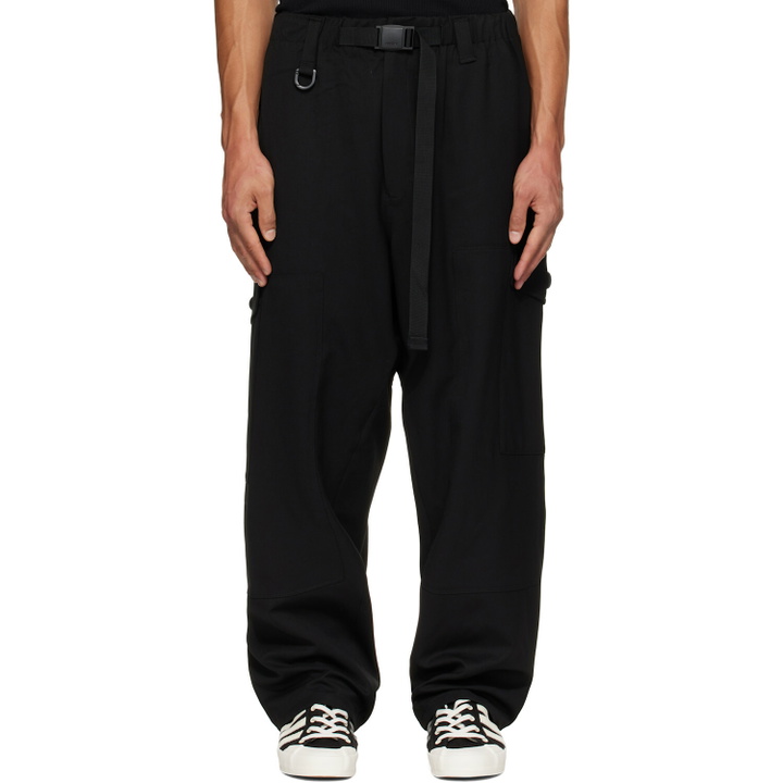 Photo: Y-3 Black Wool Utility Cargo Pants