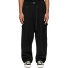 Y-3 Black Wool Utility Cargo Pants