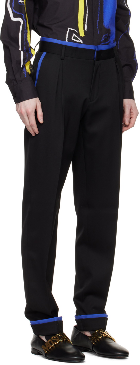 Moschino Black Layered Trousers
