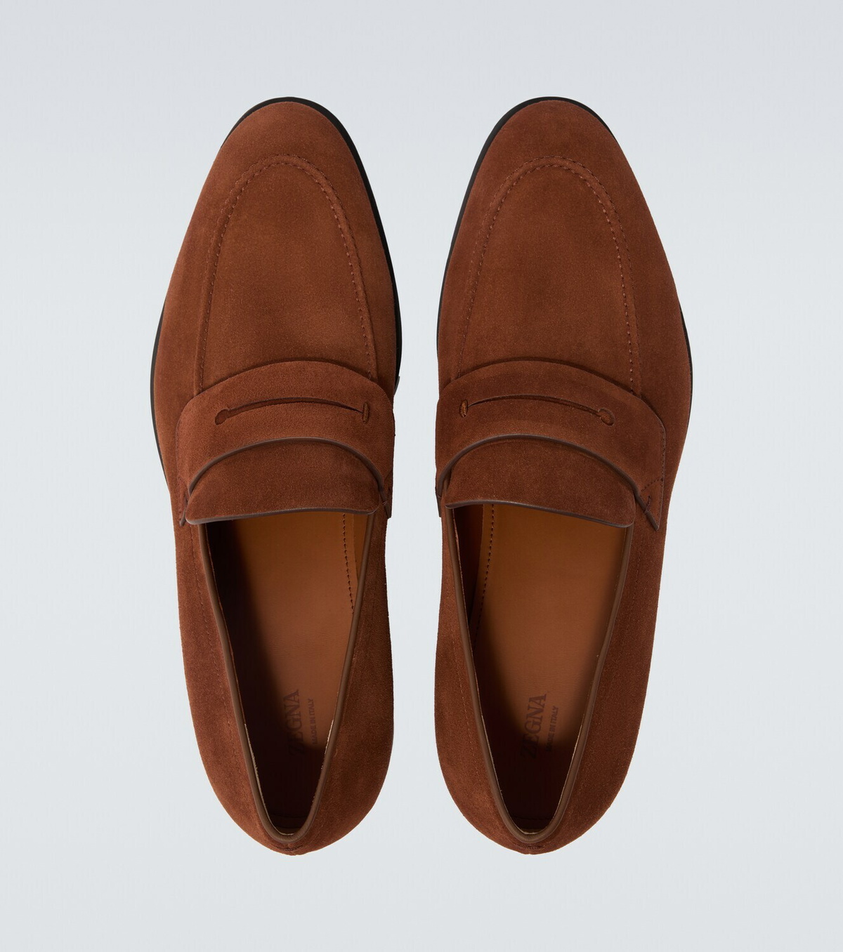 Zegna Suede penny loafers