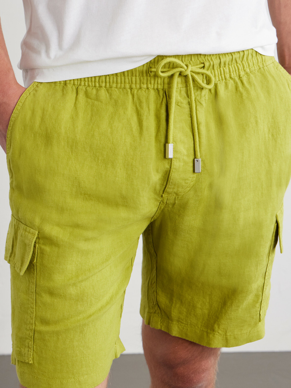 Vilebrequin - Straight-Leg Linen Drawstring Cargo Shorts - Green