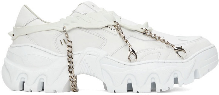 Photo: Rombaut White Boccaccio II Future Leather Harness Sneakers