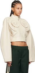 FIDAN NOVRUZOVA Off-White Malvina Leather Jacket