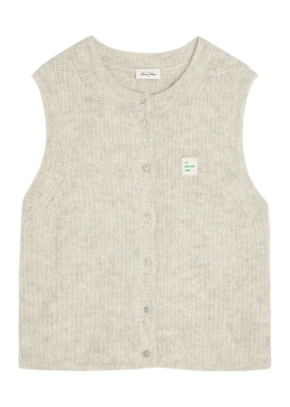 Photo: American Vintage Ribbed Knitted Vest Grey