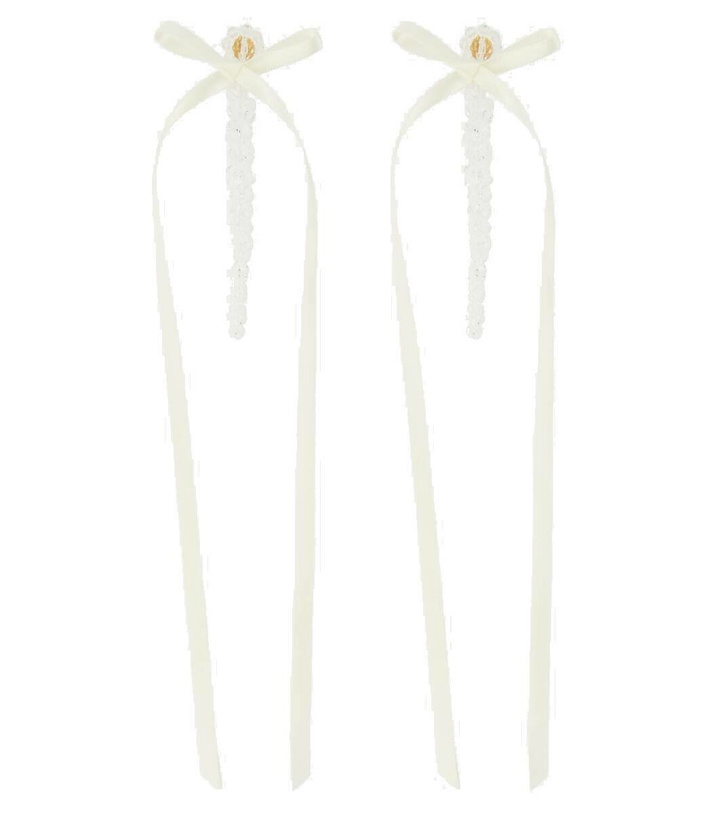 Photo: Simone Rocha Drip bow-embellished crystal drop earrings