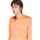 Dries Van Noten Orange Curtain Shirt