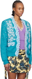 Meryll Rogge Blue Padded Cardigan
