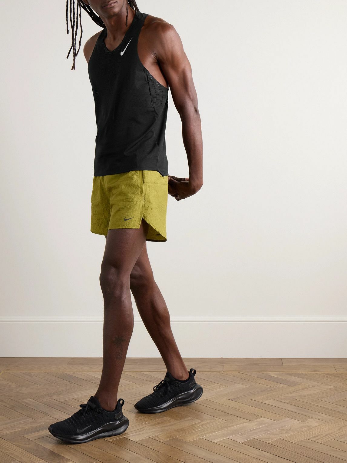 Nike Running - AeroSwift Slim-Fit Perforated Dri-FIT ADV Tank Top - Black