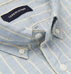 J.Crew - Button-Down Collar Striped Cotton-Chambray Shirt - Blue