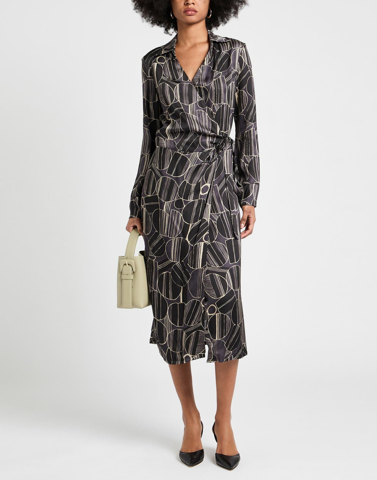 Manila Grace Womens Midi dress Charcoal