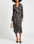 Manila Grace Womens Midi dress Charcoal