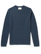Folk - Ribbed Organic Cotton-Blend Sweater - Blue