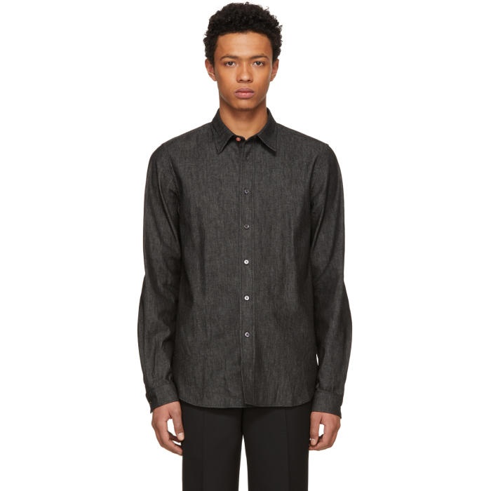 Photo: PS by Paul Smith Black Tailored Denim Shirt 