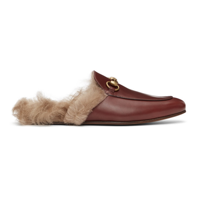 Photo: Gucci Burgundy Princetown Loafers