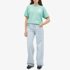 Sporty & Rich Men's Emblem T-Shirt in Aquamarine/White