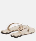 Tory Burch Metallic leather thong sandals