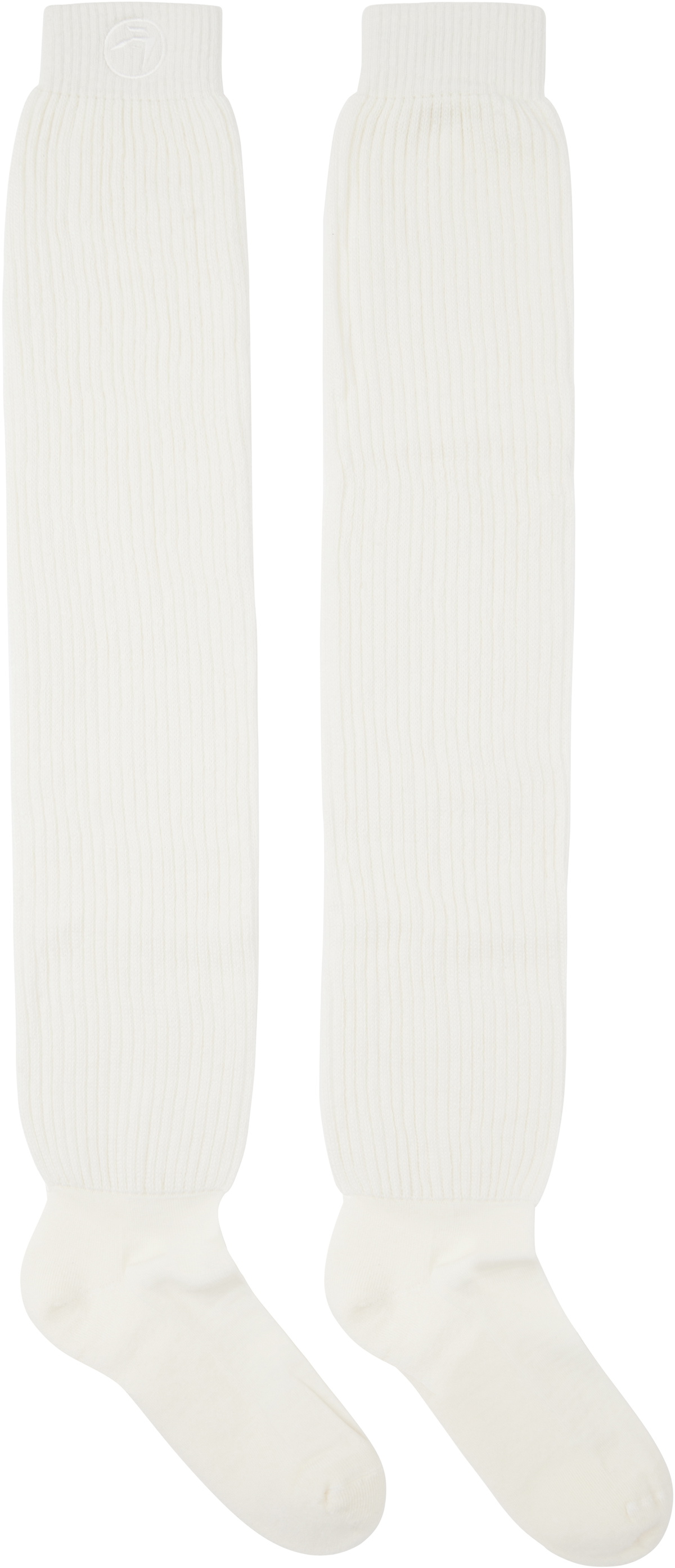 AMBUSH Beige Schoolgirl Slouchy Socks