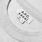 A.P.C. x Sacai Kiyo T-Shirt in Heathered Light Grey