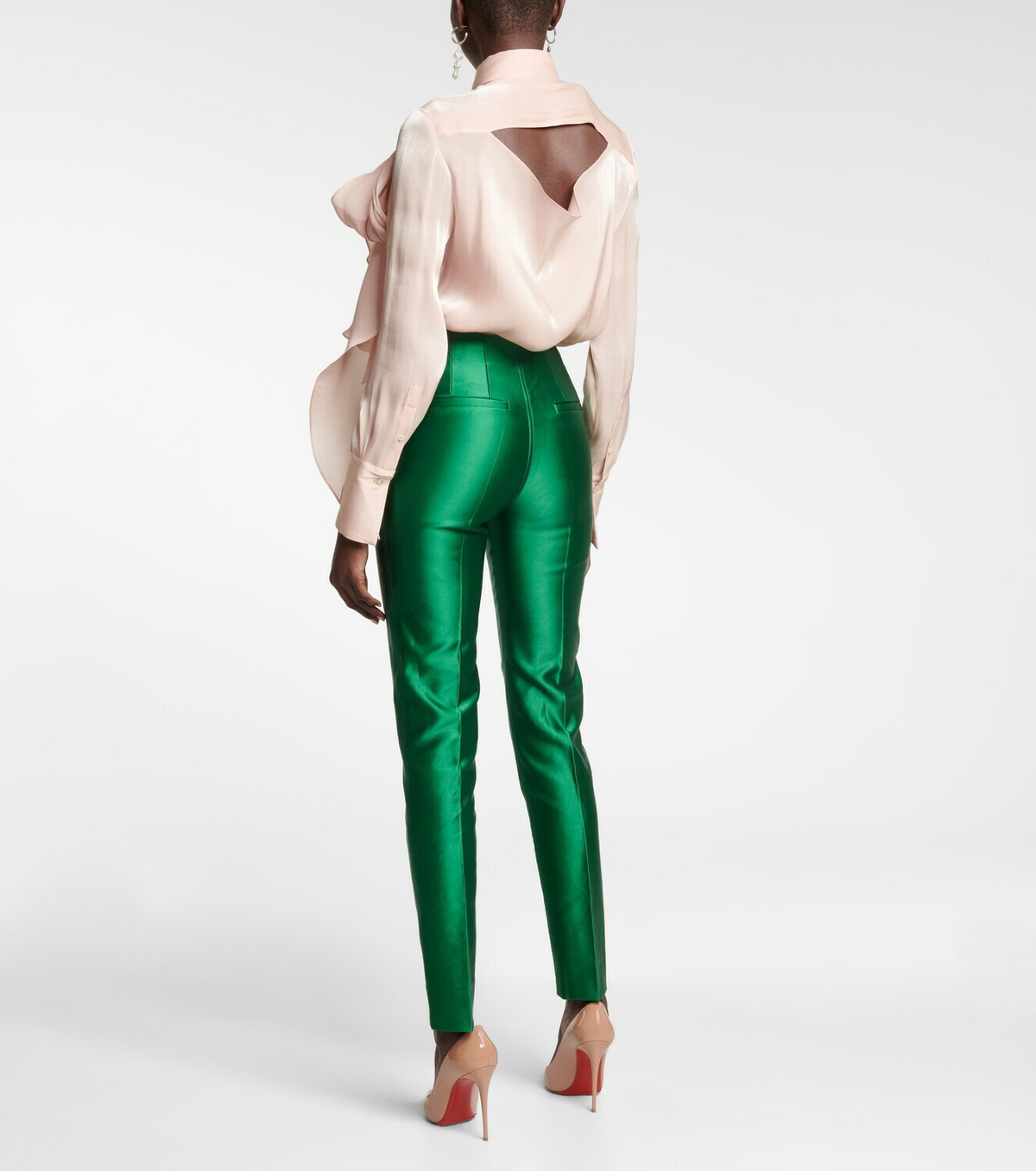 Slim Satin Pants