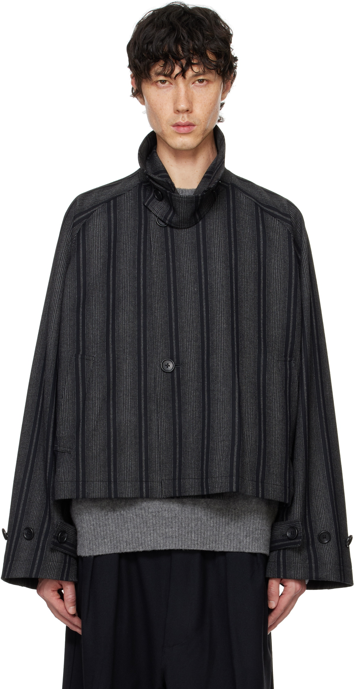 RAINMAKER BLANKET MANTLE BLACK ストール（t.o.1985 ⬅️if you
