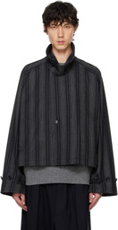 RAINMAKER KYOTO Gray & Black French Twill Short Trench Jacket