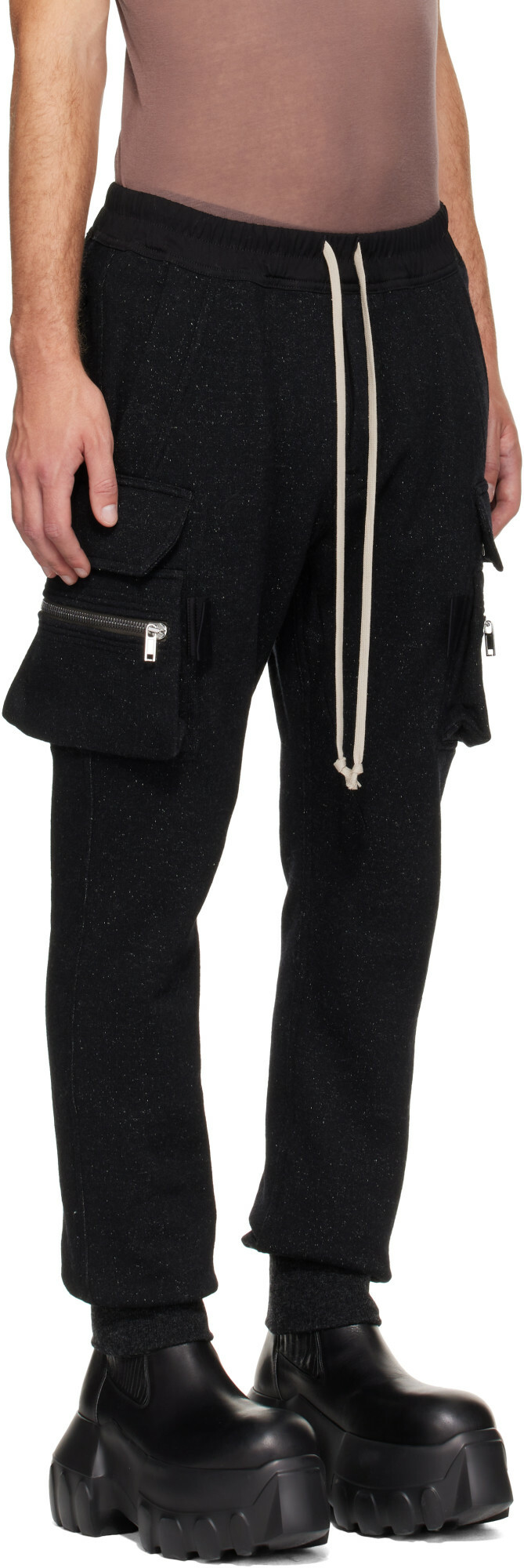 Rick Owens Black Tower Mastodon Cargo Pants