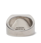 Balenciaga - Burnished Silver-Tone Signet Ring - Silver
