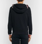 Moncler - Maglia Striped Loopback Cotton-Jersey Zip-Up Hoodie - Men - Navy